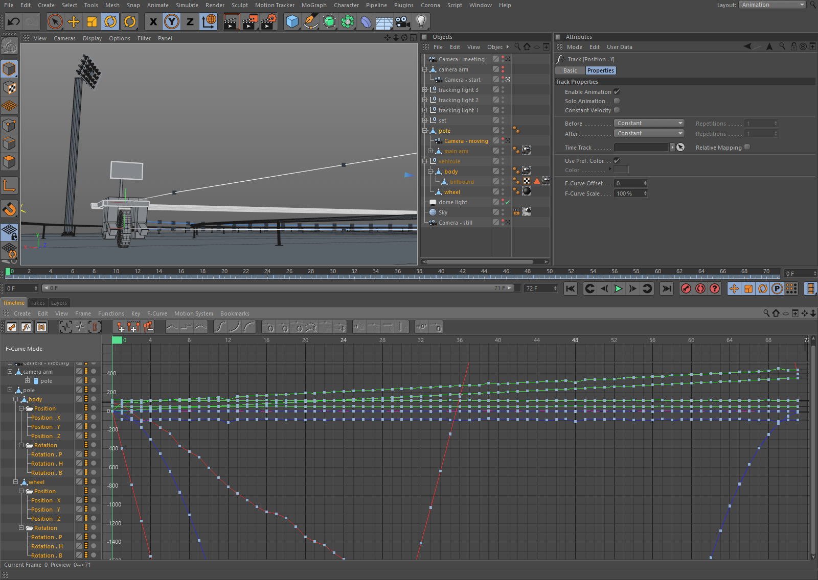 complex animation curves control