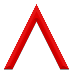 red letter 'A' without the horizontal bar
